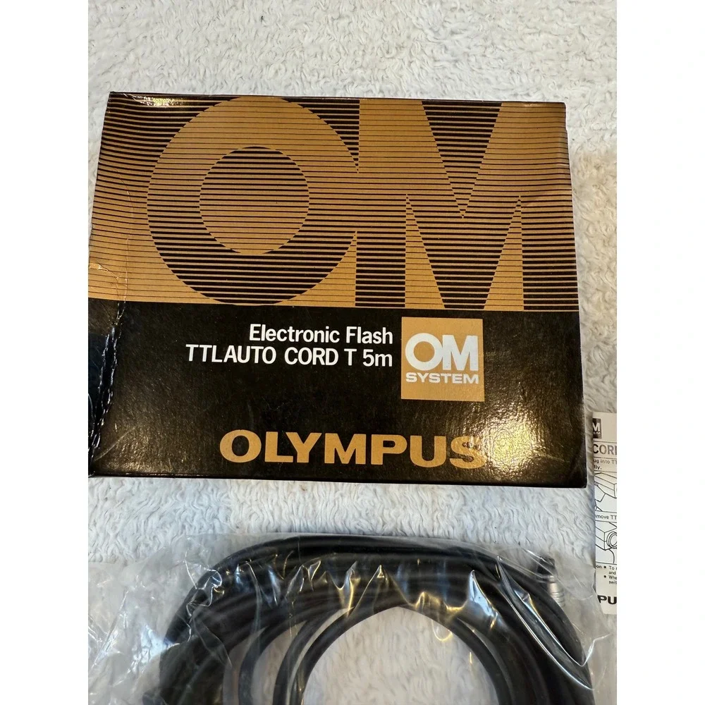 Olympus OM System Electronic Flash TTL Auto Cord T 5m Off-Camera Flash Cable